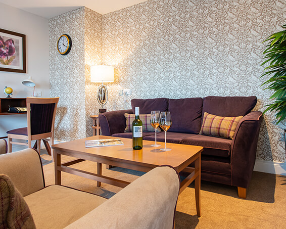 Living Area at Bothwell Castle Care Home