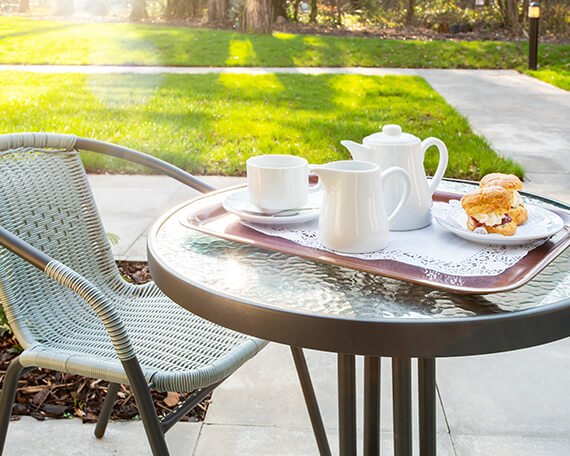 Outdoor Table With Cream Tea