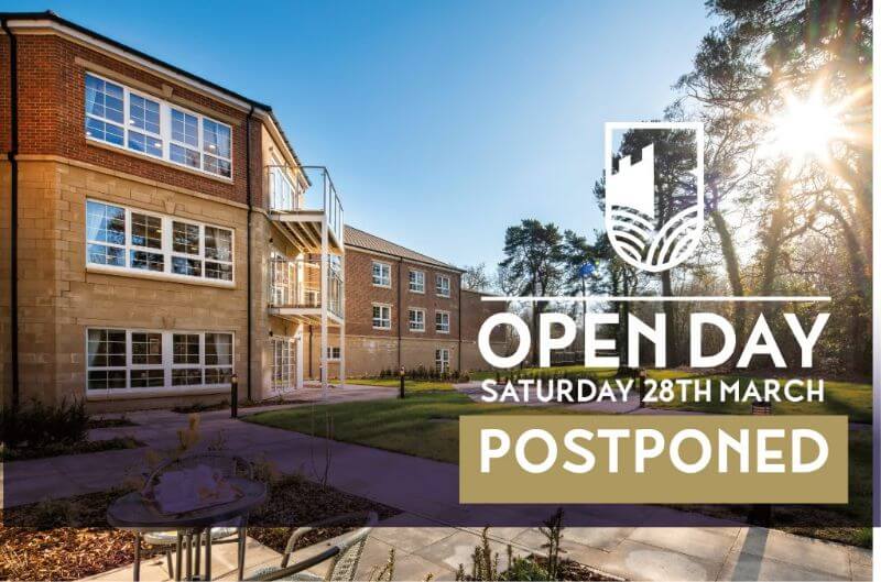 Open Day Postponed Poster