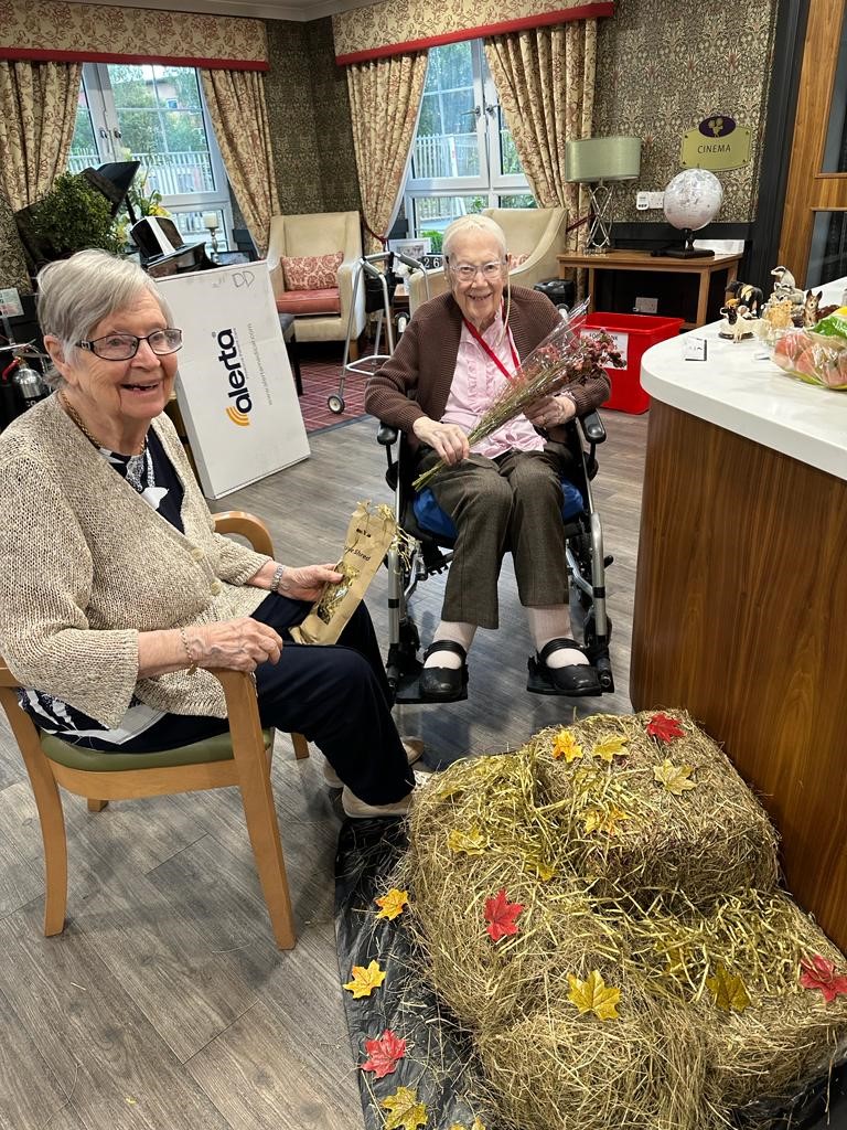 Residents Making The Harvest Scene at the Home
